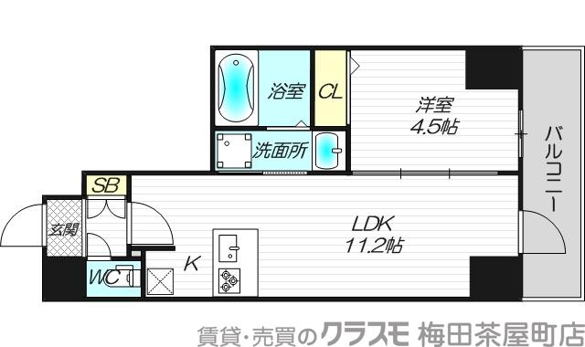 江の木町の完工年月(2022年8月)築の賃貸マンションの間取り