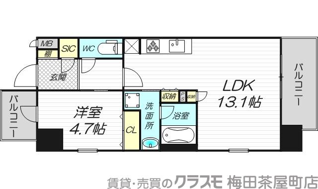 加島の完工年月(2024年12月)築の賃貸マンションの間取り
