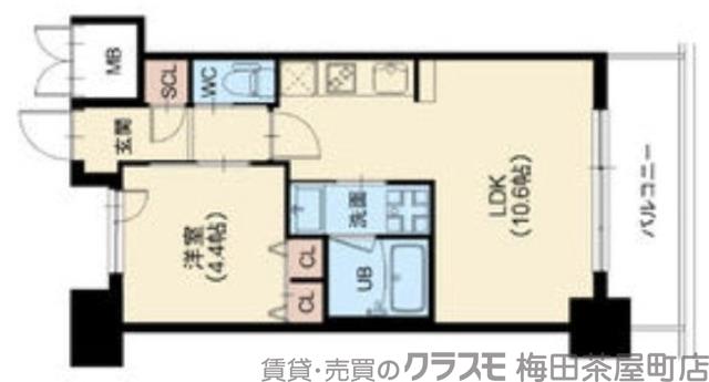 西中島の完工年月(2018年9月)築の賃貸マンションの間取り