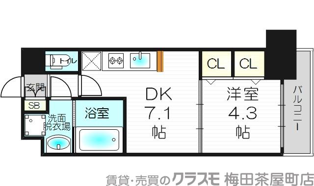 西中島の完工年月(2018年9月)築の賃貸マンションの間取り