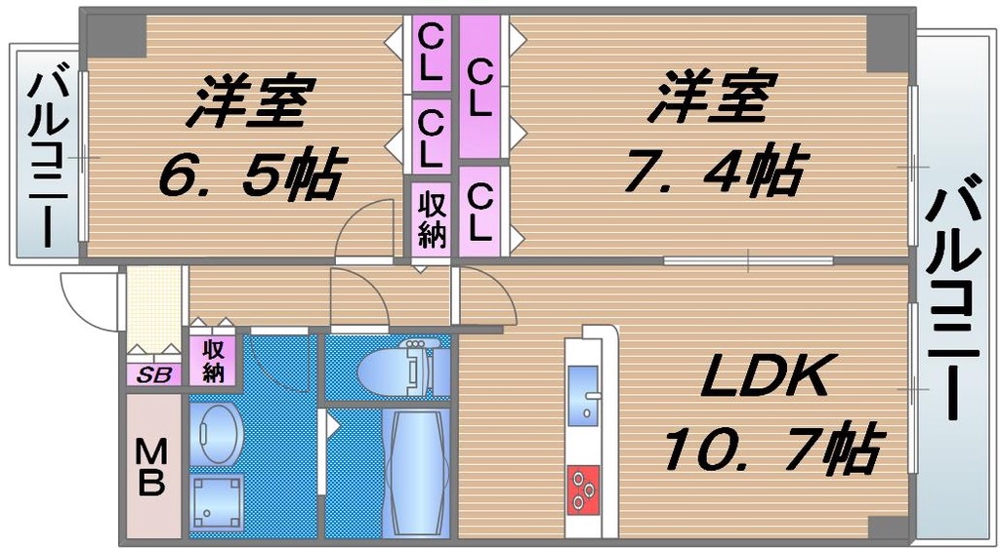 エスポワール今里の間取り