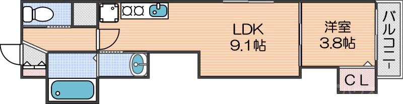 杉本の完工年月(2026年3月)築の賃貸アパートの間取り