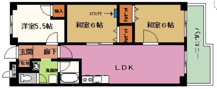 ハイツ山口の間取り