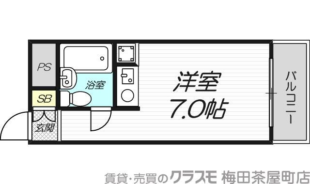 東中島の完工年月(1988年7月)築の賃貸マンションの間取り