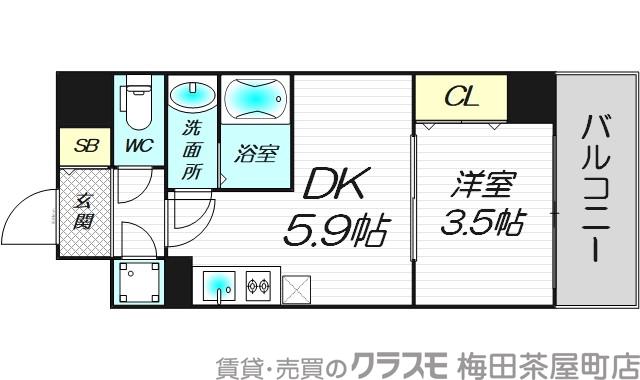 サムティ福島Rufleの間取り