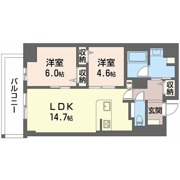 サンエール南堀江の間取り