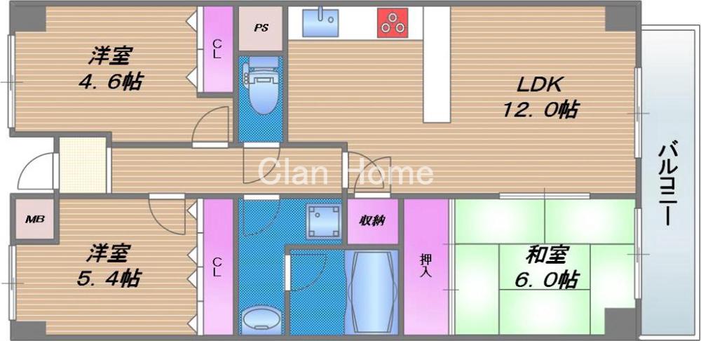 コンフォートヴィラ緑橋の間取り