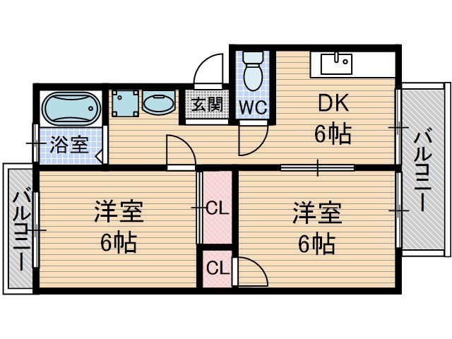 サンハイツ千原の間取り