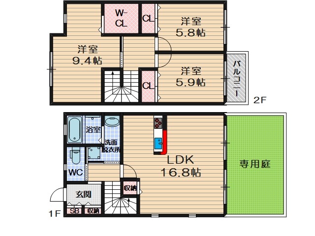 メゾンソレイユの間取り