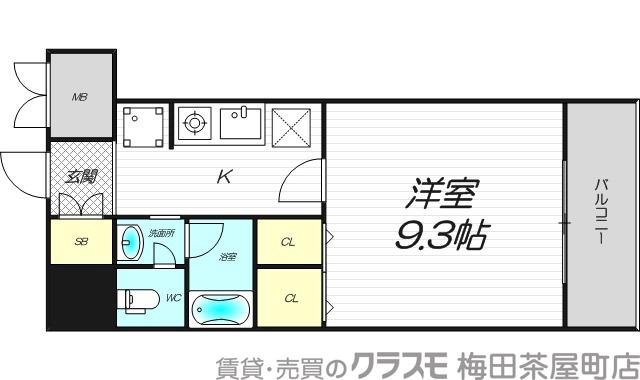 東中島の完工年月(2001年3月)築の賃貸マンションの間取り