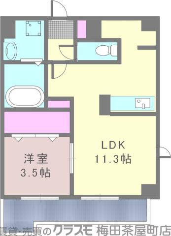 豊津町の完工年月(2011年9月)築の賃貸マンションの間取り