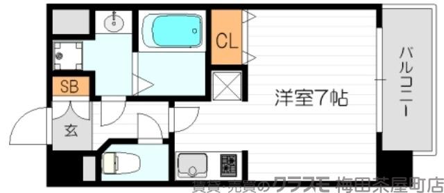 新北野の完工年月(2008年2月)築の賃貸マンションの間取り
