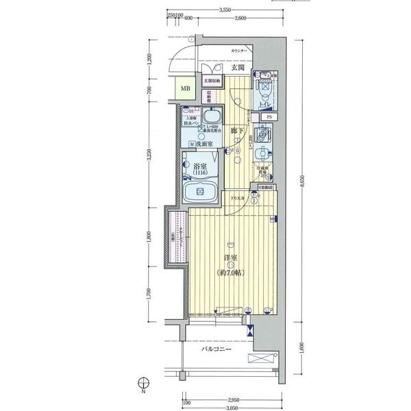 ファーストフィオーレ本町イーストの間取り