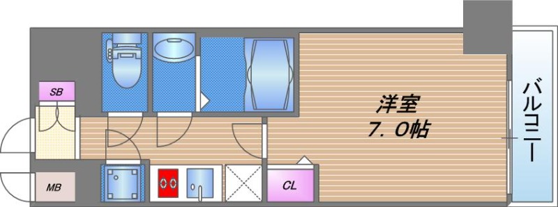 ファーストフィオーレ谷町六丁目フェリシアの間取り