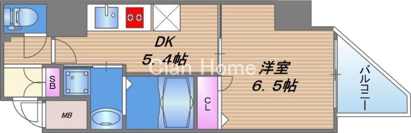 ファーストフィオーレ谷町六丁目フェリシアの間取り