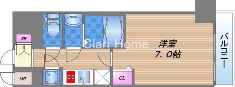 ファーストフィオーレ谷町六丁目フェリシアの間取り