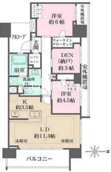 プラウド堀江公園の間取り