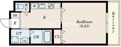 クイーンライフ勝山北の間取り