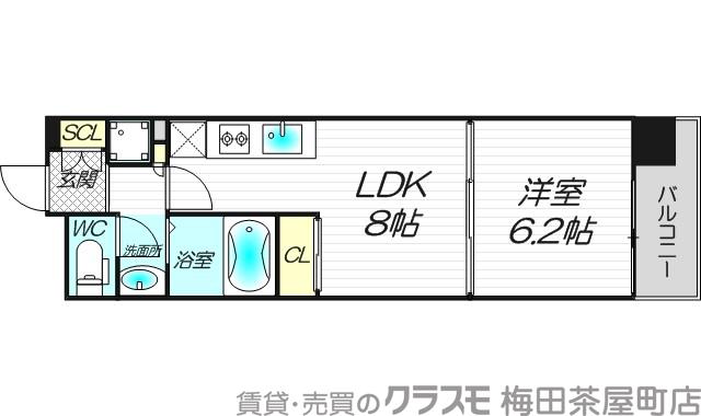 同心の完工年月(2004年8月)築の賃貸マンションの間取り