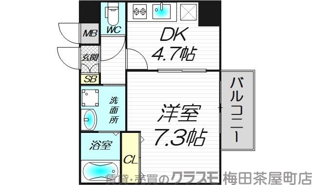福島の完工年月(2003年1月)築の賃貸マンションの間取り