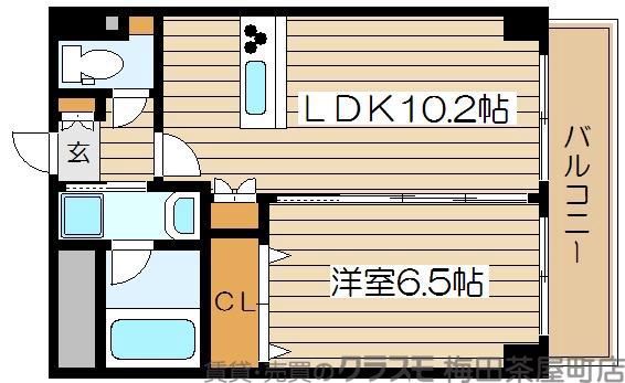 レシェンテ西梅田の間取り