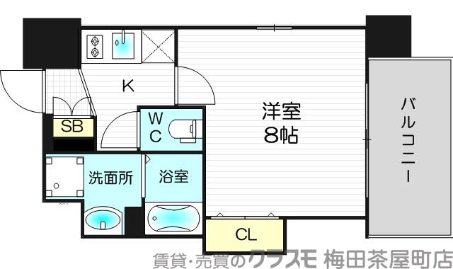 レオンコンフォート新梅田Ⅲの間取り