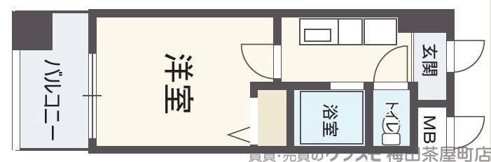 浪花町の完工年月(1999年1月)築の賃貸マンションの間取り