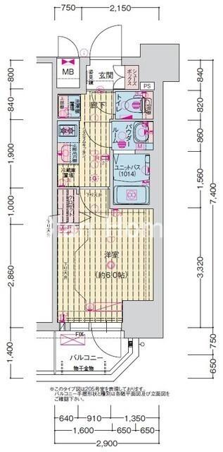 プレサンス新深江ディレットの間取り