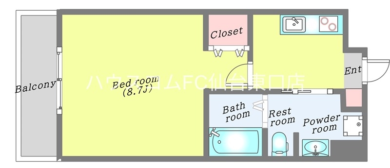 エルスタンザ仙台八幡の間取り