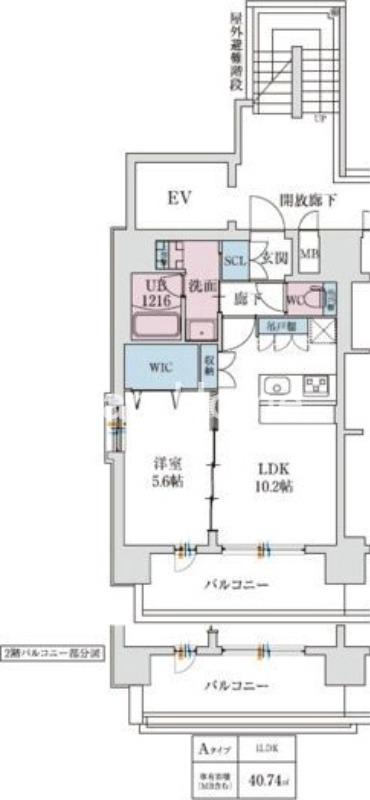 スプランディッド梅田WESTの間取り