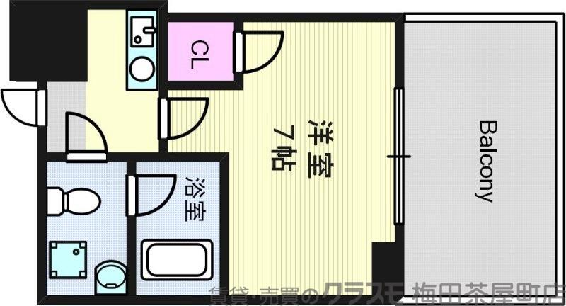 江坂町の完工年月(2008年10月)築の賃貸マンションの間取り