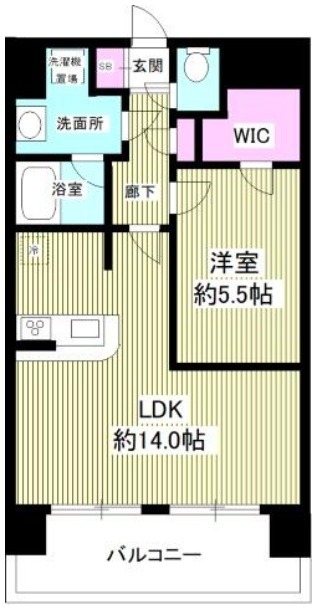 田中門前町の完工年月(2012年2月)築の賃貸マンションの間取り