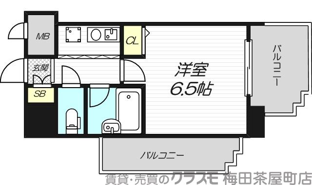 宮原の完工年月(2001年8月)築の賃貸マンションの間取り