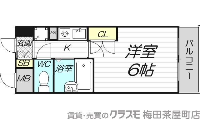 エスリード新大阪第8の間取り