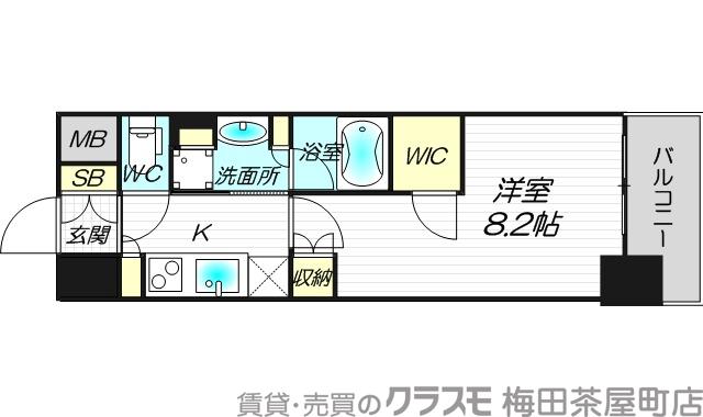 堂島の完工年月(2018年2月)築の賃貸マンションの間取り