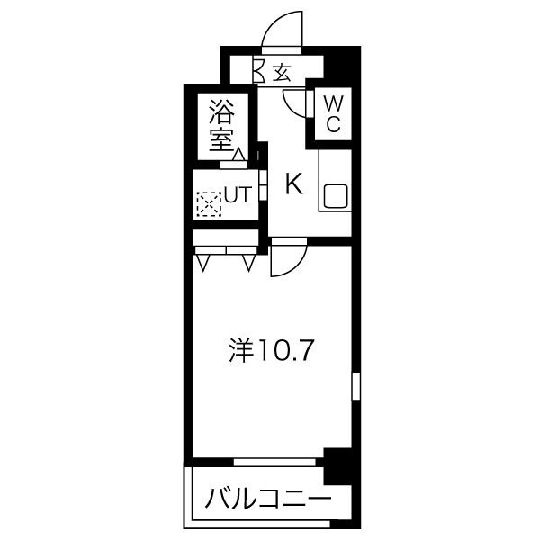 西ノ京月輪町の完工年月(2009年6月)築の賃貸マンションの間取り