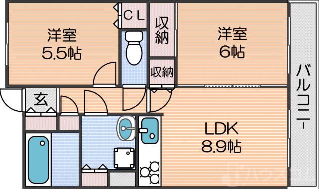 ボンホワイエ帝塚山の間取り