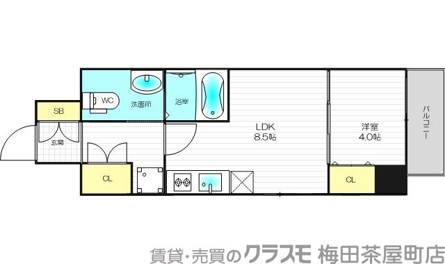 La CASA新北野の間取り