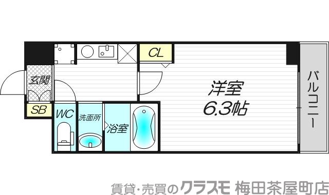 西淡路の完工年月(2007年8月)築の賃貸マンションの間取り
