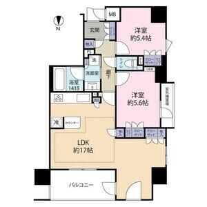 津軽町の完工年月(2015年5月)築の賃貸マンションの間取り