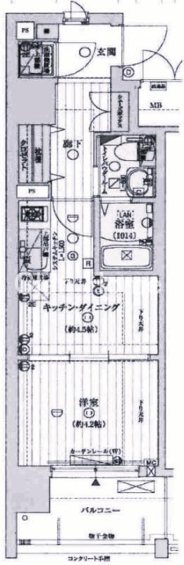 レジュールアッシュ京橋CROSSⅡの間取り