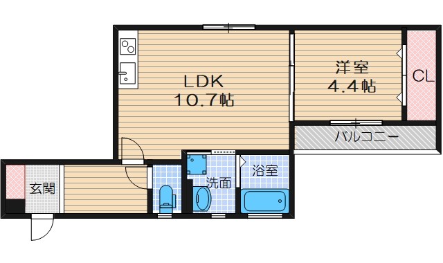 クレシタ茨木の間取り