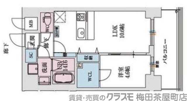 スプランディッド新大阪Ⅷの間取り