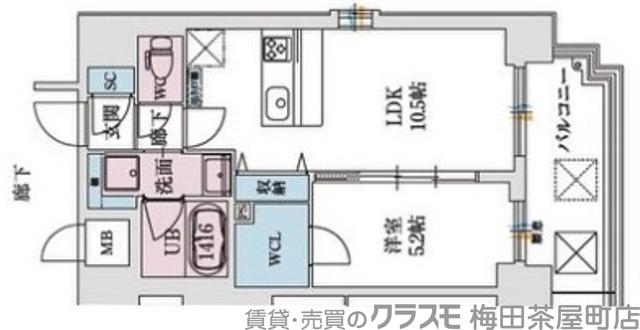 スプランディッド新大阪Ⅷの間取り