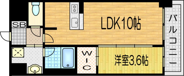 高辻堀川町の完工年月(2021年2月)築の賃貸マンションの間取り