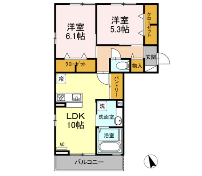 シティアタゴの間取り