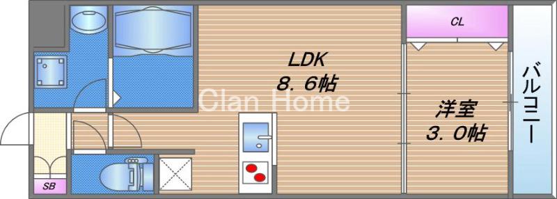 AILE東中浜の間取り