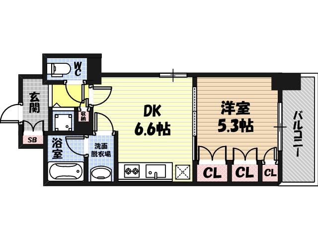 セイワパレス京橋コルティーレの間取り