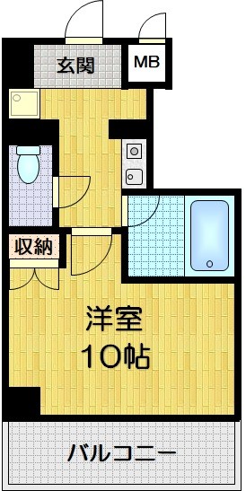 傘鉾町の完工年月(1998年3月)築の賃貸マンションの間取り