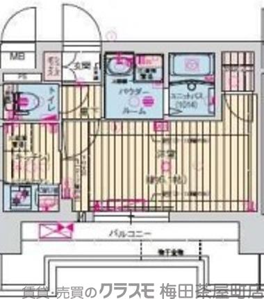 十八条の完工年月(2024年1月)築の賃貸マンションの間取り